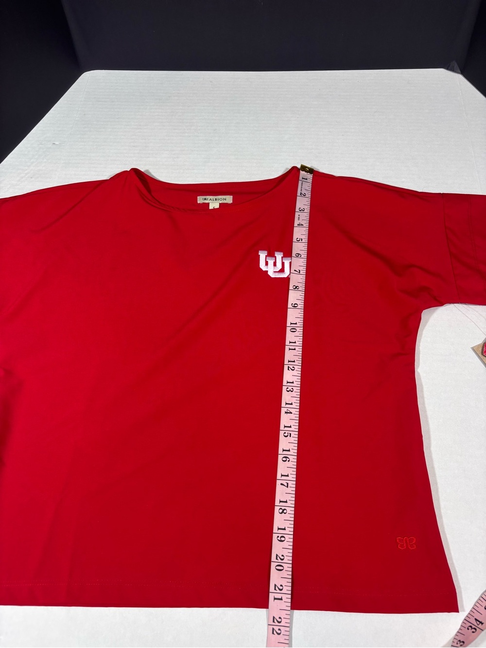 Albion Fit UTAH BOSS TEE, CRIMSON NWT Small University of Utah Crop - Picture 15 of 16